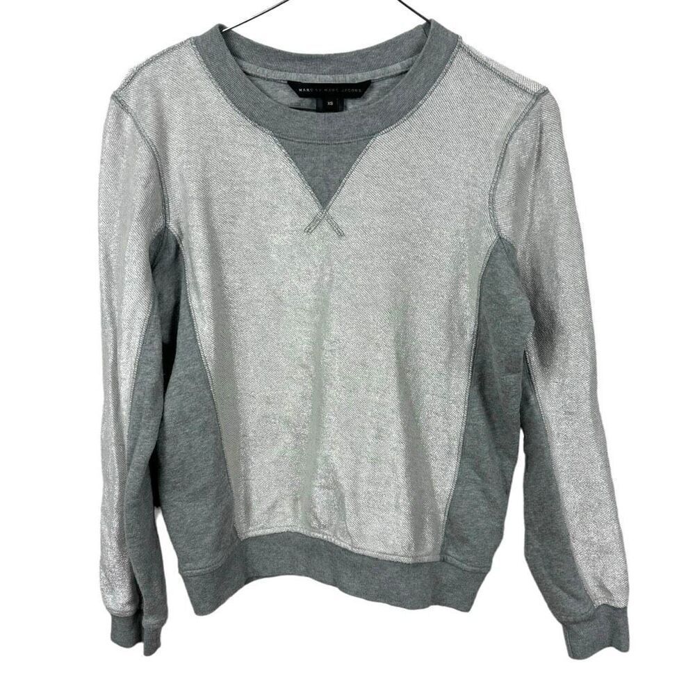 Marc by Marc Jacob’s Silver Metallic Sweater Size XS